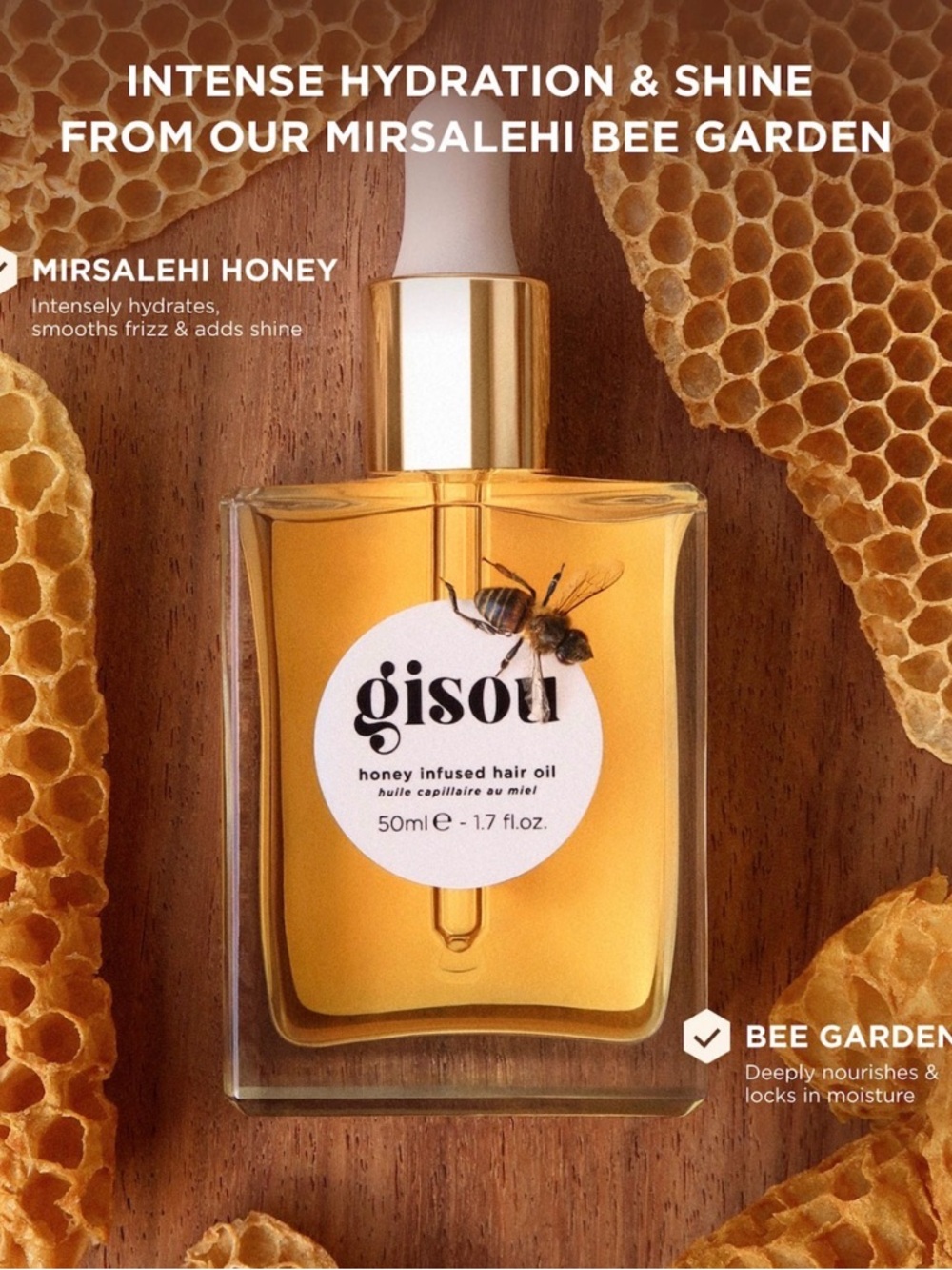 Gisou Honey Infused Hair Oil - Golden